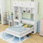 Lit escamotable mural 1 tiroir avec bureau, armoires et tablettes-364353592-364353593