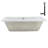 66'' x 34'' Acrylic Soaking Drop-In Bathtub, Drain Included-97545318