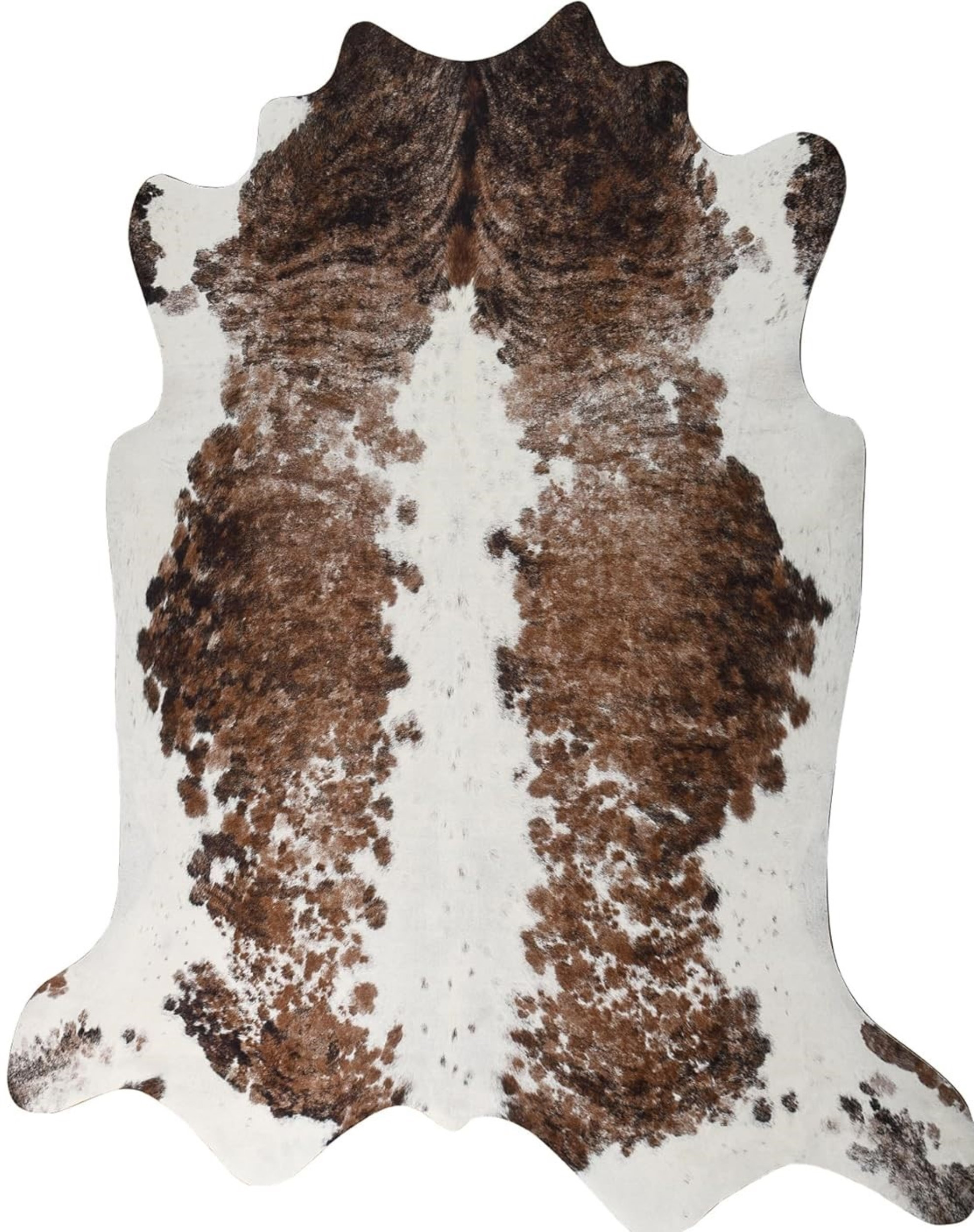 Ophelia & Co. Faux Cowhide Rug 3 X 4 Ft Non-Slip Area Rug Camel White ...