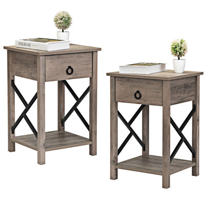 Table de bout avec rangement Alguno