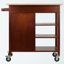 Chariot utilitaire Martini avec roulettes et tablettes en noyer et naturel, H 30,60 po x l 32,90 po x P 18,35 po