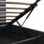 Cadre de lit de jeu hydraulique moderne pour grand lit, lit plateforme Cyberpunk Esports Design pour joueurs, noir et mauve