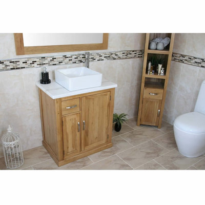 Degnan 750mm Single Bathroom Vanity with Vessel Ceramic Basin