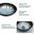 16.5" Circular Glass Bathroom Sink Vessel Sink with Pop-Up Drain