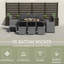 Exia 10 Seater Dining Set with Cushions, UKFR Certified-59603591