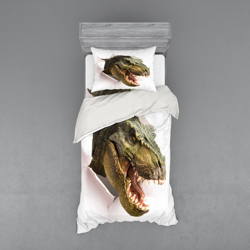 L’ensemble de housse de couette en papier mural à l’image de décor de dinosaure