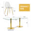 Ensembles de table de salle à manger spacieux en verre avec 8 chaises durables, élégance moderne pour la maison