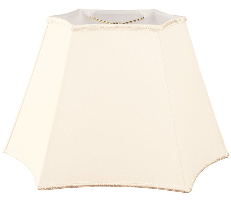 Abat-jour fantaisie en soie / shantung (araignée), Coquille d'oeuf, H 11 po x l 16 po x P 16 po