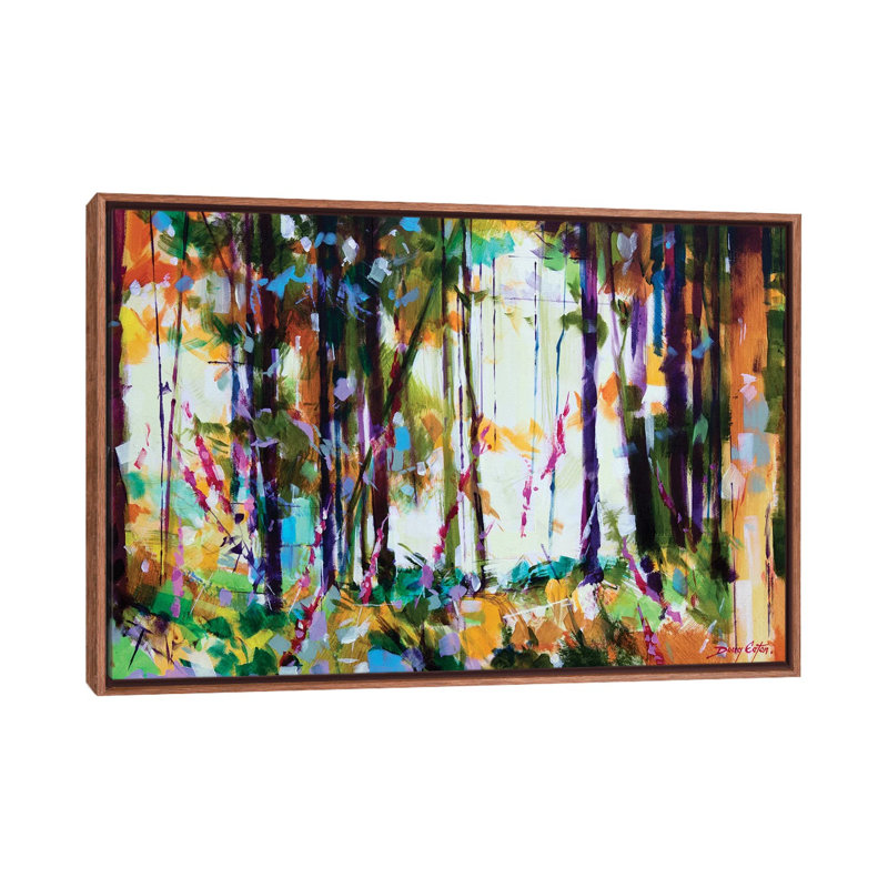Snompers Near Long Hill by Doug Eaton - Painting on Canvas, 66.04 cm H x 45.72 cm W, Classic Brown Wood Framed