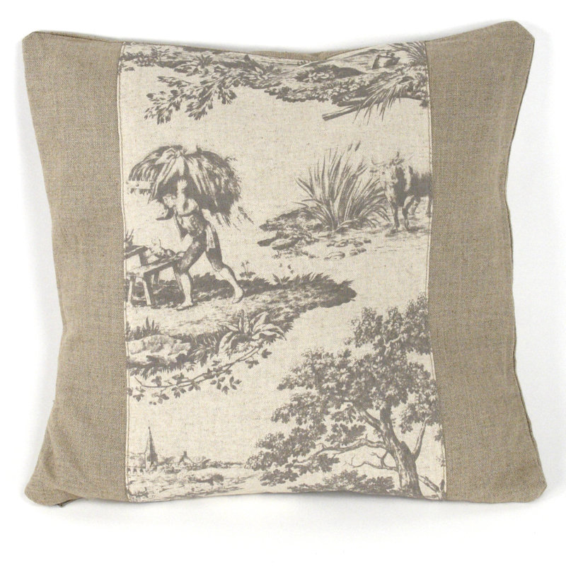 French Linen Square Pillow Cover & Insert