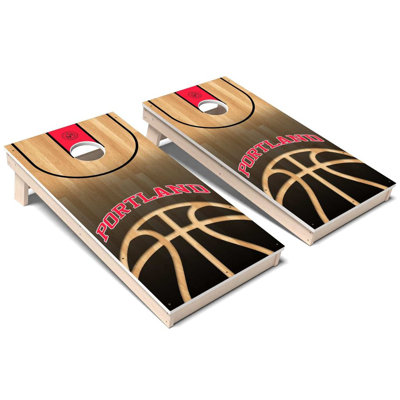 Portland Basketball All-Weather Composite Cornhole Board Set