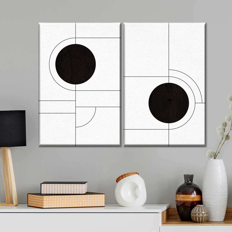 Matching Abstract Multi Piece Canvas Print, 36" H x 49" W x 1" D