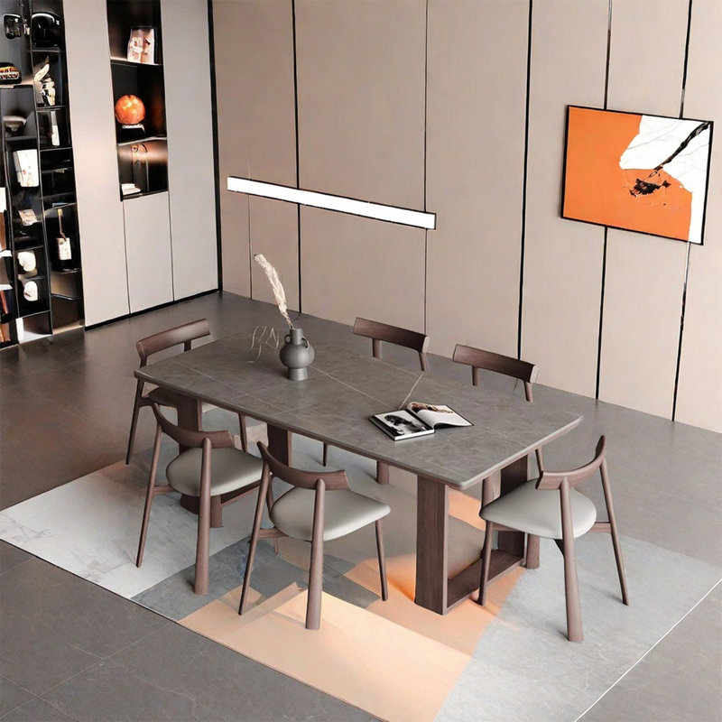 Ensembles de table de salle à manger modernes, H 29,52 po x L 62,99 po x l 31,49 po