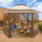 13 pi. L 13 pi. D Pavillon de jardin en métal