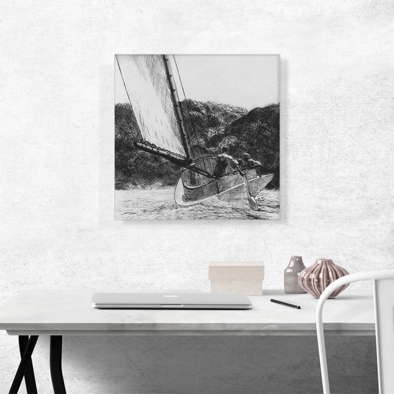 Le bateau-chat 1922 - impression, H 18 po x l 18 po x P 0,75 po