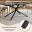 Extendable Dining Table 120–160cm – Star-Shaped Metal Base, 3 Colours-1847317096