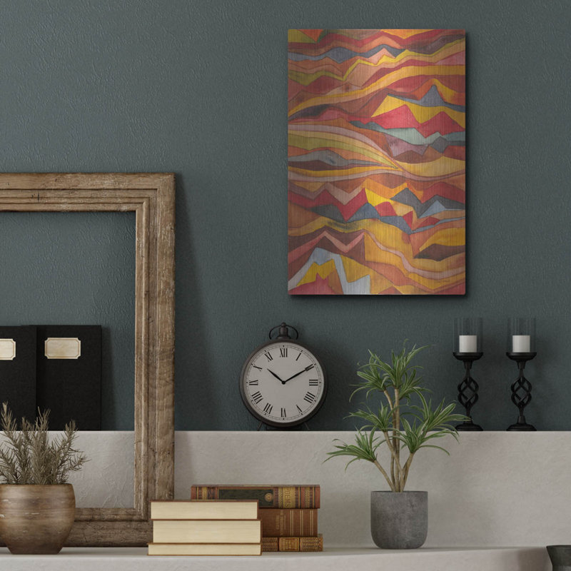  «Painted Desert 1» par Cheryl Warrick, art mural en métal, H 16 po x l 12 po