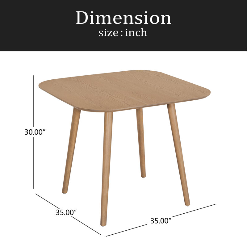 Square Dinning Table, Light Ash