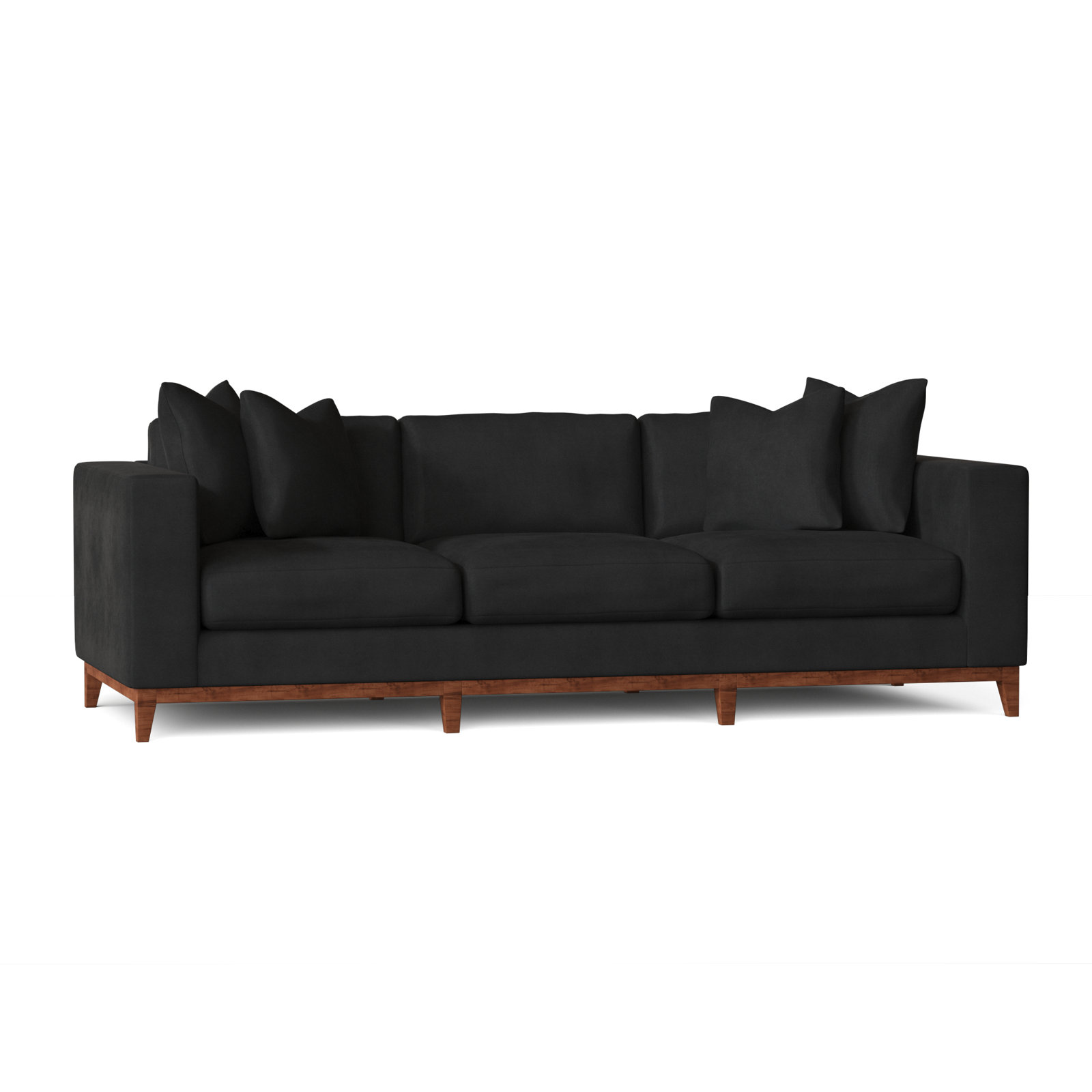 Noel 100" Square Arm Sofa, Akiko Graphite Performance 5534-011, Tobacco Distressed