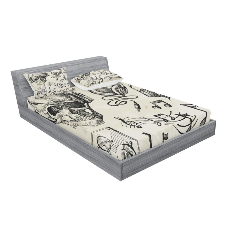 Microfiber Sheet Set, Queen Sheet Set with Fitted Sheet