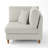 Seemab Upholstered Sea Salt Gray Corduroy Armchair with Pillow Back, One Arm Single Chair Module Part For Sectional Sofa-105301083