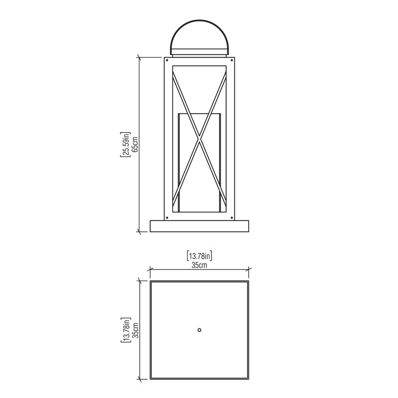 Desk Lamp, 25.35" H x 13.65" W x 13.65" D, Organic Cappuccino