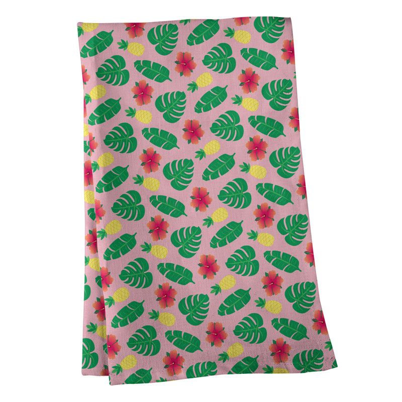 Mcguinness Tea Towel Kitchen Towel, Cotton Twill, Pink