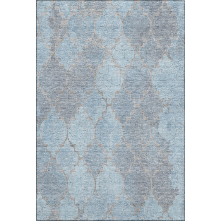 Premium Machine Washable Otte AMF1784 Damask Rug