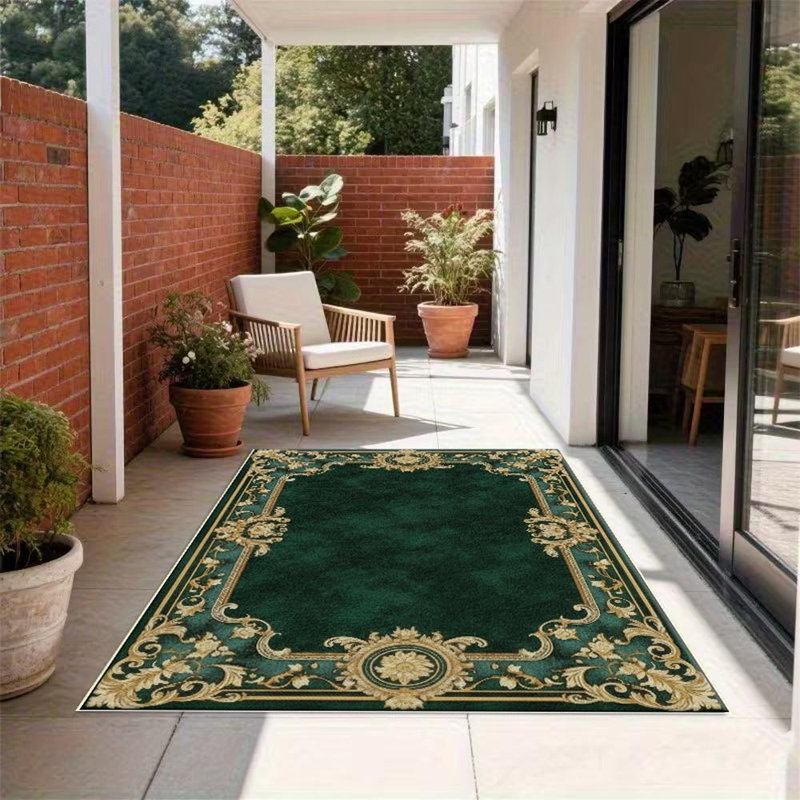 Floral And Scrollwork Area Rug, Soft And Lightweight, Suitable For All Seasons, Easy To Maintain And Easy To Clean, Machine Washable Carpet Floor Mat, Suitable For Living Room, Bedroom, Hallway, Balcony, Patio, Room Decor, Home Decor, Outdoor Decor