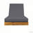 Acacia Wood Chaise Lounge with Cushion - Teak Finish Outdoor Recliner with Dark Grey Water-Repellent Cushion, 79.6" L x 29" W, 300 lbs-129104567