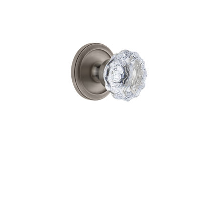Bouton de porte Grandette Circulaire Rosette Passage avec Fontainebleau Crystal