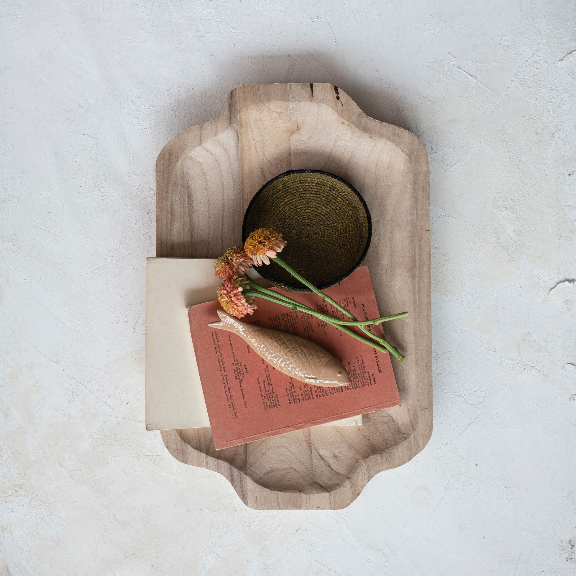 Arla Modern Solid Wood Tray - Set of 1