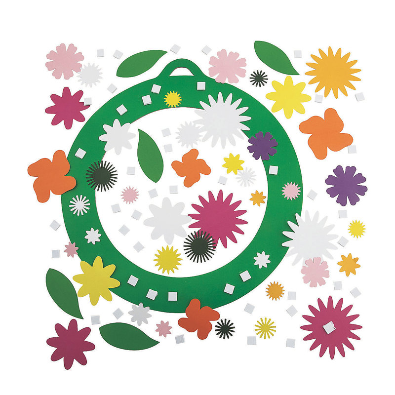 Couronne en mousse 15 po Spring Flower Craft