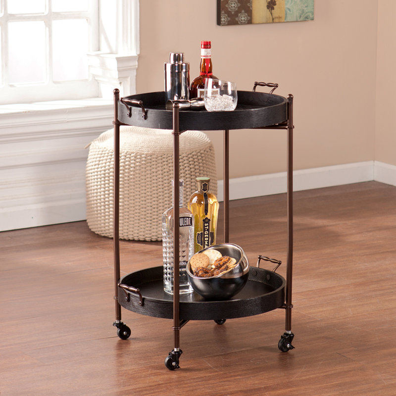 Alfred Two-Tier Round Butler Table