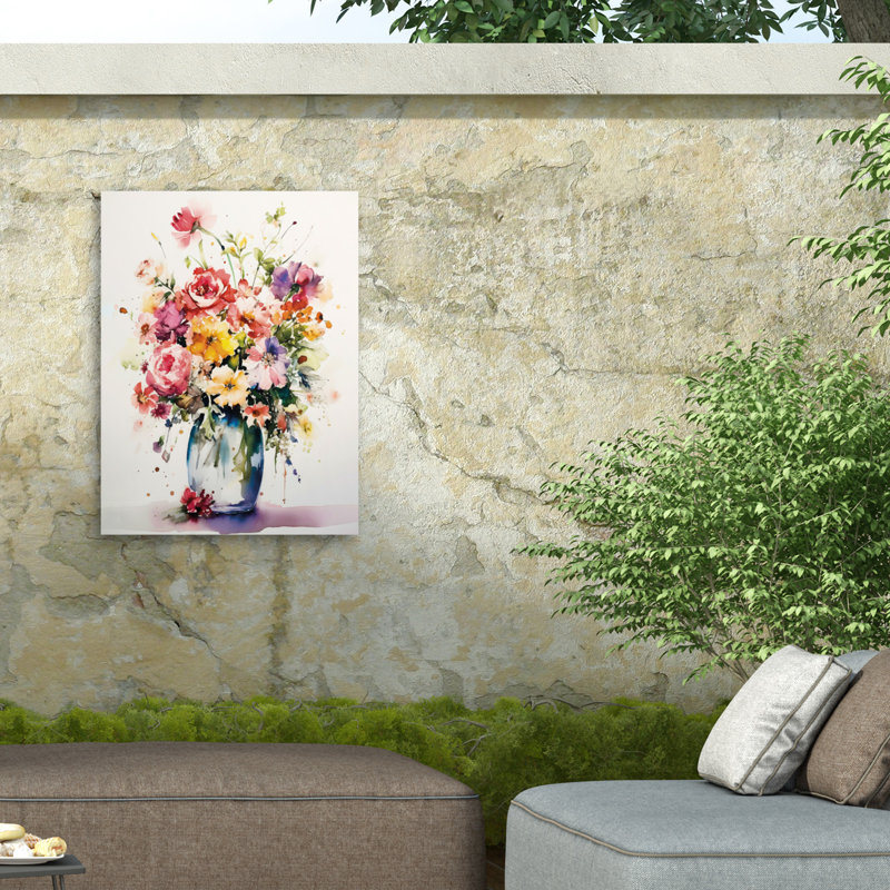Incado Vibrant Bouquet Outdoor  Canvas, H 35 po x l 47 po