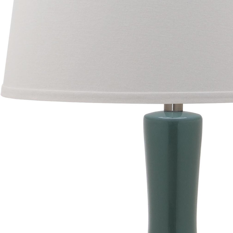 Minha Ceramic Table Lamp, Teal