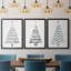 Arbre de Noël - Toile tendue avec châssis sur mesure - 3 pièces-1750120853-1750120858