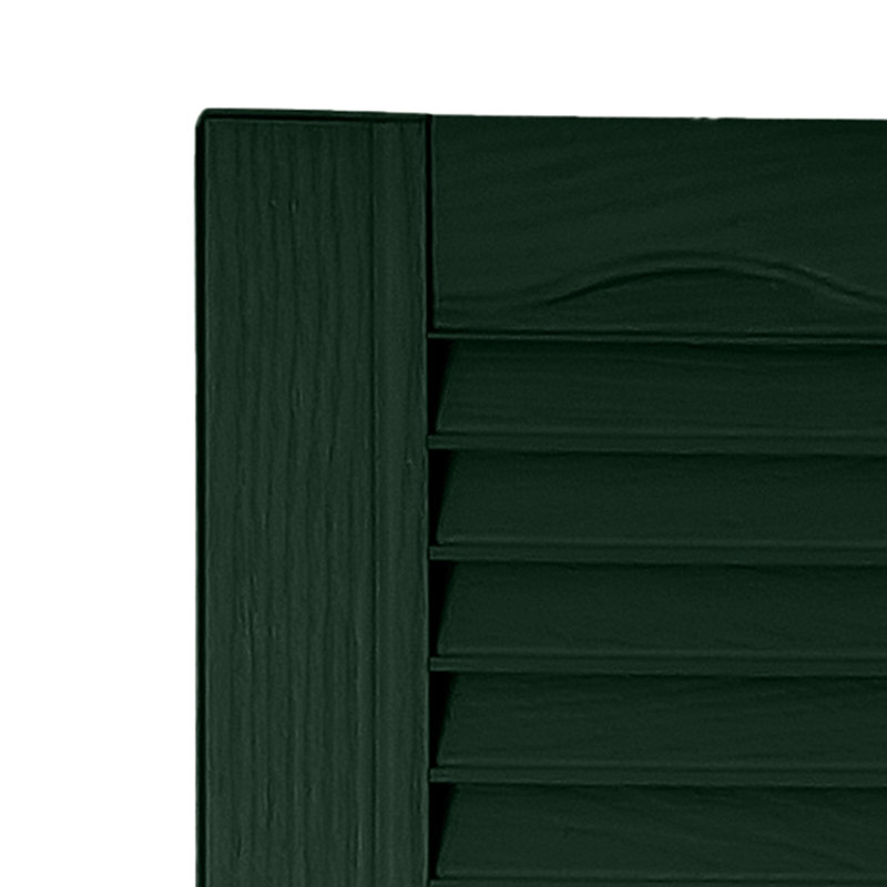 Volet à persiennes sur mesure avec dessus cathédrale, Vert héritage, 42", 9"