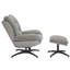 Cedrie Upholstered Swivel Accent Chair with Footstool-466185700