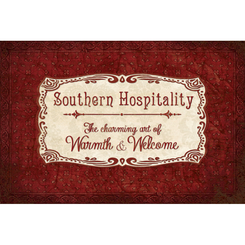 Southern Hospitality - Wrapped Canvas Print, 30cm H x 46cm W x 3.8cm D