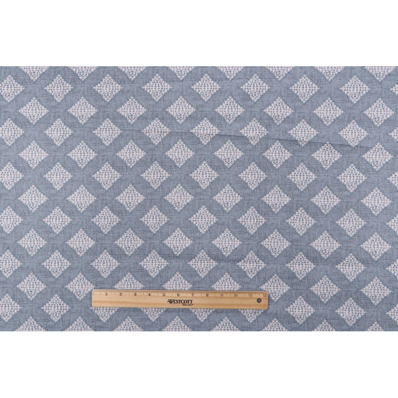 Housse de coussin géométrique bleu gris, Carré 21 po