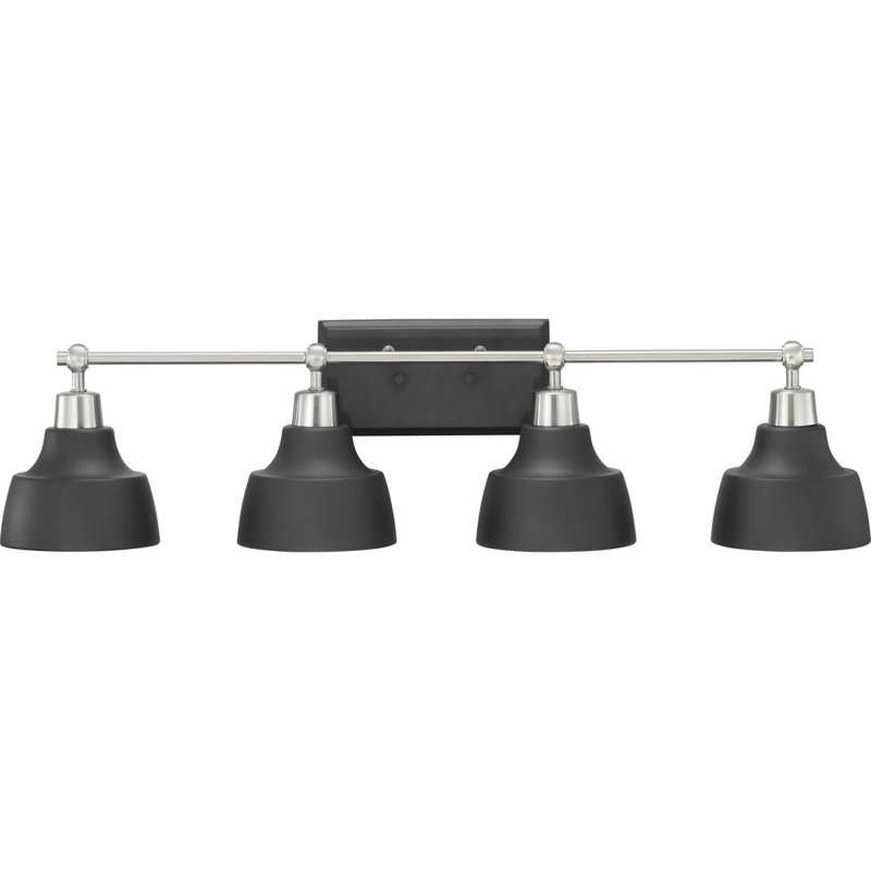 Mable 4 - Light Dimmable Vanity Light, Black, Brushed Nickel