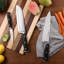 Ensemble de couteaux de cuisine 3 pièces Hecef, lame de couteau en acier inoxydable à haute teneur en carbone avec bourre, boîte-cadeau (ensemble de 3)