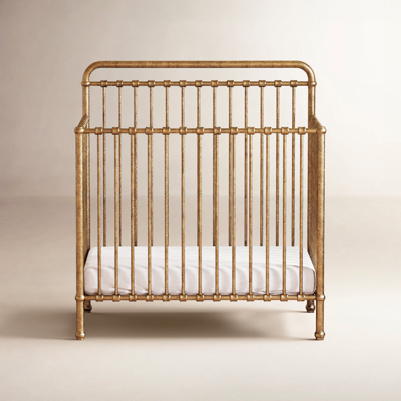 Winston 4-in-1 Convertible Mini Crib, Vintage Gold