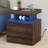 Brenard Manufactured Wood Nightstand with Wireless Charging Station, LED Light and 2 Drawers-76021139
