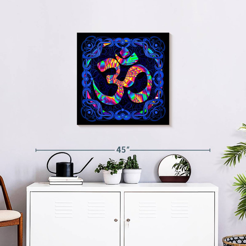 Adella Psychedelic Om Symbol, 24" H x 24" W