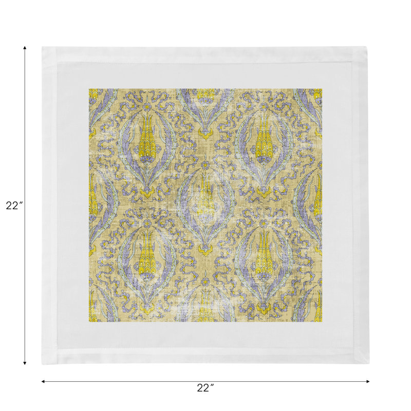 Byzantine Jewel Cotton Sateen Dinner Napkins, Gold