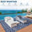 Black and White Geometric Outdoor Area Rug 10x14ft – Washable, Waterproof, UV Resistant Patio Carpet, Easy Clean, Lightweight – USA Specification-1791850251-1791850231