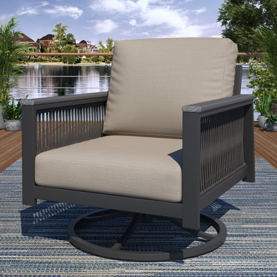 Chaise berçante d'extérieur avec coussin Sunbrella Townsend