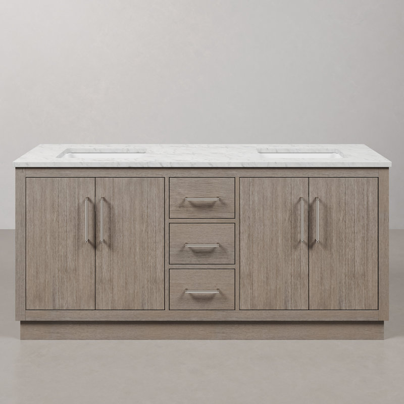 Hugo 72'' W Double Vanity, Chrome